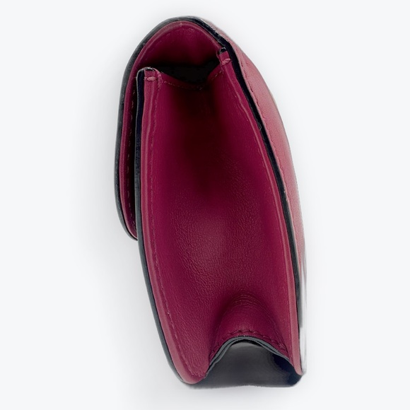 Auth Valentino Garavani Fuchsia Rockstud Small Flap Glam Lock Shoulder Bag - Picture 7 of 16